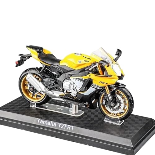 WHYMIRRJ Druckguss 1:12 2020 für Yamaha YZF-R6 Motorrad-Modell, Metall mit Kunststoffteilen, dekoratives Souvenir, Geschenk (gelb) von WHYMIRRJ