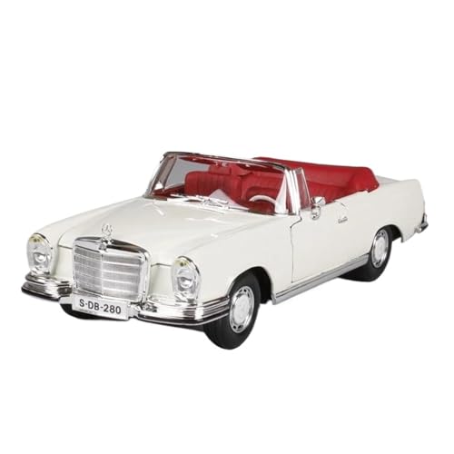 WHYMIRRJ Druckguss 1:18 1967 für Benz 280SE Legierung Auto Modelle Statischer Maßstab Modellautos Sammlerstück Metall Fahrzeug Souvenirs Geschenk (weiß) von WHYMIRRJ