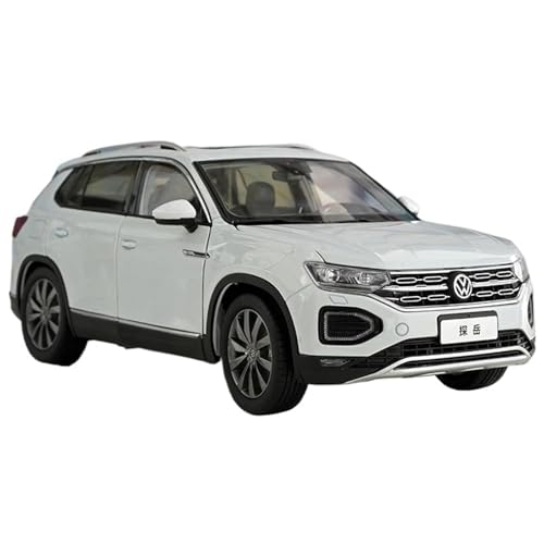 WHYMIRRJ Druckguss 1:18 for VW TAYRON SUV Legierung Automodelle Maßstab Exquisite Metall Fahrzeugmodell Display Sammlung Souvenirs(White) von WHYMIRRJ