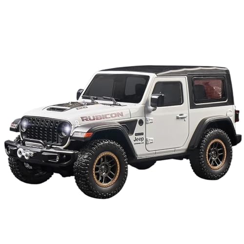 WHYMIRRJ Druckguss 1:18 für Jeep Rubicon Geländefahrzeuge, Legierung, Auto-Modelle, zu öffnende Türen, Sammlerstück, Metallfahrzeug, Souvenirs, vorgefertigte Fahrzeuge, Modell (weiß) von WHYMIRRJ