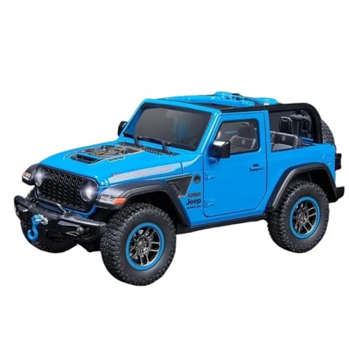 WHYMIRRJ Druckguss 1:18 für Jeep Rubicon Maßstab Legierung Auto Modelle Maßstab Druckguss Fahrzeuge Erwachsene Modellautos Auto Modell Dekorationen Vorgefertigte Fahrzeuge Modell (Blau) von WHYMIRRJ