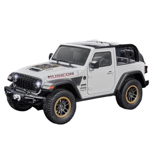 WHYMIRRJ Druckguss 1:18 für Jeep Rubicon Maßstab Legierung Auto Modelle Maßstab Druckguss Fahrzeuge Erwachsene Modellautos Auto Modell Dekorationen Vorgefertigte Fahrzeuge Modell (Weiß) von WHYMIRRJ