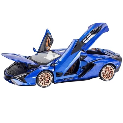 WHYMIRRJ Druckguss 1:18 für Lamborghini Sian Racing Maßstab Legierung Auto Modelle Fahrzeug Dekorationen Sammlerstück Display Ornamente vorgefertigte Fahrzeuge Modell (Sian Blue) von WHYMIRRJ