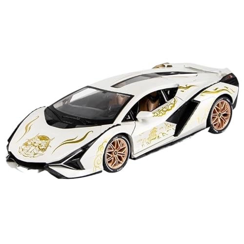 WHYMIRRJ Druckguss 1:18 für Lamborghini Sian Racing Maßstab Legierung Auto Modelle Fahrzeug Dekorationen Sammlerstück Display Ornamente vorgefertigte Fahrzeuge Modell (Sian White) von WHYMIRRJ
