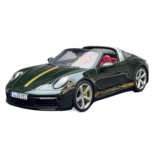 WHYMIRRJ Druckguss 1:18 für Porsche 911 (992) GT Targa 4 Legierung Auto Modelle Simulation statischer Maßstab Fahrzeug Modell Sammler Display Präsentieren (CLDC030 Grün) von WHYMIRRJ