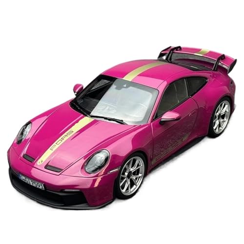 WHYMIRRJ Druckguss 1:18 für Porsche 911 992 GT3 2021 Legierung Auto Modell Simulation statischer Maßstab Fahrzeug Modell Sammler Display Geschenk (Rosarot) von WHYMIRRJ