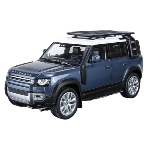 WHYMIRRJ Druckguss 1:18 für Range Rover Defender SUV Maßstab Legierung Automodelle zu öffnende Türen Sammlerstück Metall Fahrzeug Souvenirs vorgefertigte Fahrzeuge Modell (blau) von WHYMIRRJ