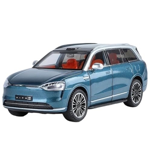 WHYMIRRJ Druckguss 1:24 for AITO M9 SUV Legierung Automodelle Simulation Exquisite Maßstab Fahrzeugmodell Display Sammlung Souvenirs(Blue) von WHYMIRRJ