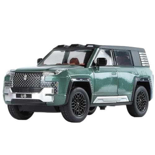 WHYMIRRJ Druckguss 1:24 for BYD Look UPAT U8 Maßstab Legierung Automodelle Realistische Exquisite Volltür Metall Fahrzeug Modell Display(Green) von WHYMIRRJ