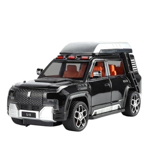 WHYMIRRJ Druckguss 1:24 for BYD Yangwang U8 Maßstab Legierung Automodelle Öffnende Türen Fahrzeugmodell Souvenirs Sammlung Ornamente(Black) von WHYMIRRJ