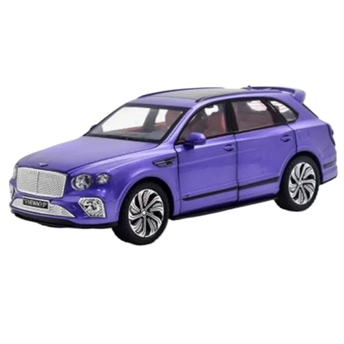 WHYMIRRJ Druckguss 1:24 for Bentayga SUV Legierung Automodelle Exquisite Maßstab Fahrzeugmodell Display Dekor Sammlung Souvenirs(Purple) von WHYMIRRJ
