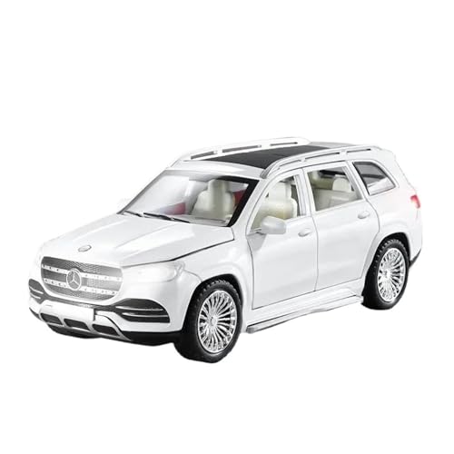 WHYMIRRJ Druckguss 1:24 for Benz GLS580 SUV Maßstab Legierung Automodelle Realistische Vorgefertigte Metall Fahrzeug Modell Display Sammlung(White) von WHYMIRRJ