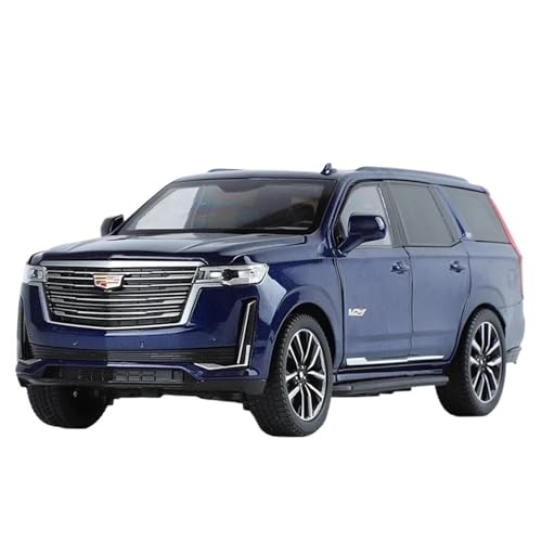 WHYMIRRJ Druckguss 1:24 for Cadillac Escalade SUV Maßstab Legierung Automodelle Realistisches Exquisites Vorgefertigtes Metallfahrzeugmodell(Blue) von WHYMIRRJ