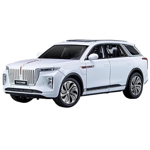 WHYMIRRJ Druckguss 1:24 for HongQi EHS9 SUV Maßstab Legierung Automodelle Realistische Vorgefertigte Metallfahrzeugmodell-Display-Kollektion(White) von WHYMIRRJ