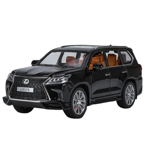 WHYMIRRJ Druckguss 1:24 for Lexus LX570 SUV Maßstab Legierung Automodelle Simulation Luxus Metall Fahrzeug Modell Display Sammlung(Black) von WHYMIRRJ