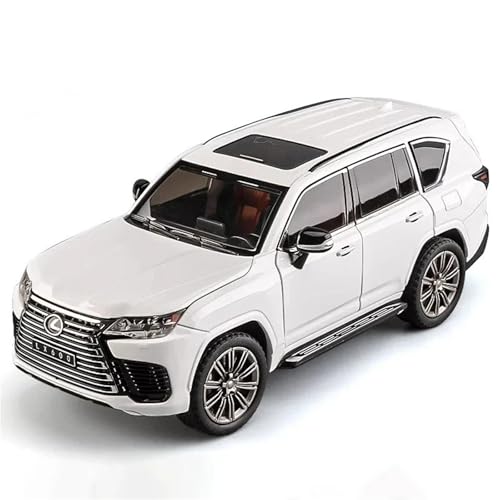 WHYMIRRJ Druckguss 1:24 for Lexus LX600 SUV Maßstab Legierung Automodelle Realistische Vorgefertigte Metallfahrzeugmodell Display Sammlung(White) von WHYMIRRJ