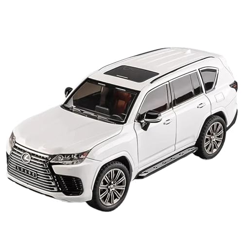 WHYMIRRJ Druckguss 1:24 for Lexus LX600 SUV Maßstab Legierung Automodelle Realistische Vorgefertigte Metallfahrzeugmodell Display Sammlung(White) von WHYMIRRJ