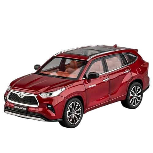 WHYMIRRJ Druckguss 1:24 for Toyota Highlander Maßstab Legierung Automodelle Simulation Vorgefertigte Metall Fahrzeug Modell Display(Red) von WHYMIRRJ
