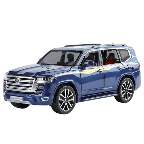 WHYMIRRJ Druckguss 1:24 for Toyota Land Cruiser LC300 Maßstab-Legierungsautomodelle Realistisches, Exquisites Vorgefertigtes Metallfahrzeugmodell(Blue) von WHYMIRRJ