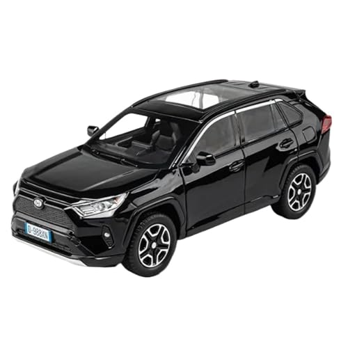 WHYMIRRJ Druckguss 1:24 for Toyota RAV4 SUV Maßstab Legierung Automodelle Simulation Luxus Metall Fahrzeug Modell Display Sammlung(Black) von WHYMIRRJ