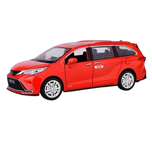 WHYMIRRJ Druckguss 1:24 for Toyota Sienna Granvia MPV Legierung Automodelle Realistische Exquisite Maßstab Fahrzeug Modell Display Sammlung(Red) von WHYMIRRJ