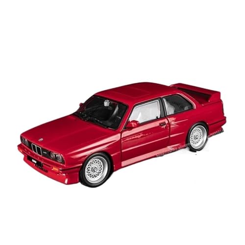 WHYMIRRJ Druckguss 1:24 für BMW M3 1988 Druckguss-Auto-Modelle, statischer Maßstab, Modellautos, Sammlerstück, Metallfahrzeug, Souvenirs, vorgefertigte Fahrzeuge, Modell (rot) von WHYMIRRJ