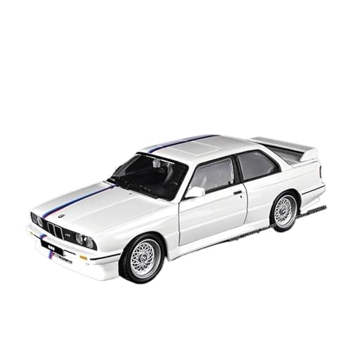 WHYMIRRJ Druckguss 1:24 für BMW M3 1988 Druckguss-Auto-Modelle, statischer Maßstab, Modellautos, Sammlerstück, Metallfahrzeug, Souvenirs, vorgefertigte Fahrzeuge, Modell (weiß) von WHYMIRRJ