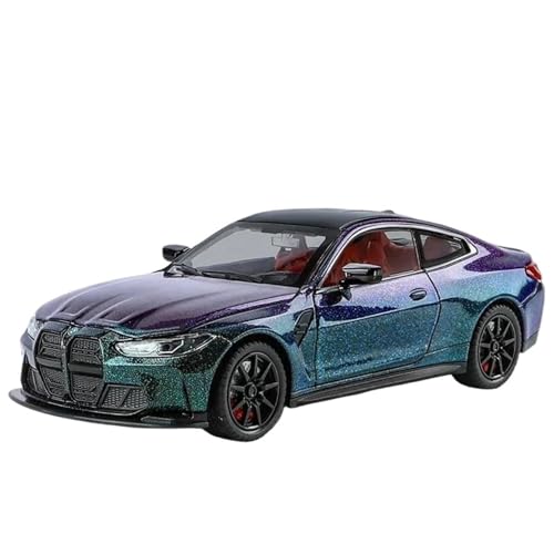 WHYMIRRJ Druckguss 1:24 für BMW M4 Maßstab Legierung Sportwagen Modellbausatz Simulation Druckguss Fahrzeugsammlung Souvenirs (blau) von WHYMIRRJ