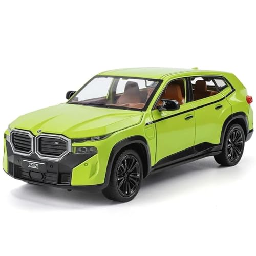 WHYMIRRJ Druckguss 1:24 für BMW XM SUV, Druckguss, Legierung, Auto-Modelle, zu öffnende Türen, realistische Automodelle, dekorative Souvenirs, vorgefertigte Fahrzeuge, Modell (grün) von WHYMIRRJ