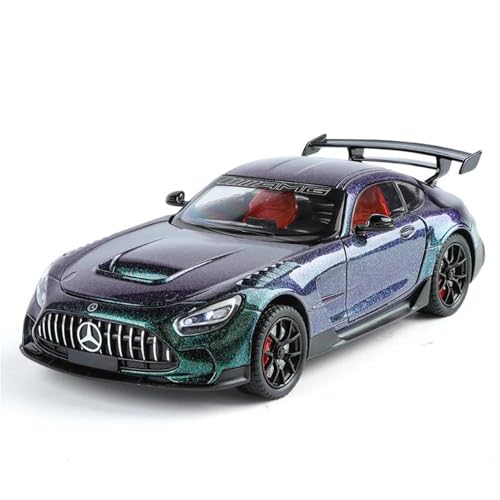 WHYMIRRJ Druckguss 1:24 für Benz AMG-GT Sportwagen, Legierung, Druckguss-Auto-Modelle, Fahrzeugdekoration, Sammlerstück, Ornamente, vorgefertigte Fahrzeuge, Modell (lila) von WHYMIRRJ