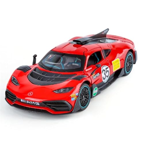 WHYMIRRJ Druckguss 1:24 für Benz One, Sportwagen, Legierung, Modellbausätze, offene Türen, Sammlung, Ornamente, vorgefertigte Fahrzeuge, Modell (rot) von WHYMIRRJ