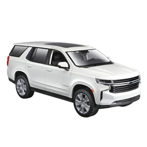 WHYMIRRJ Druckguss 1:24 for Chevrolet Tahoe SUV Legierung Automodelle Realistische Exquisite Maßstab Fahrzeug Modell Display Sammlung Souvenirs(White) von WHYMIRRJ