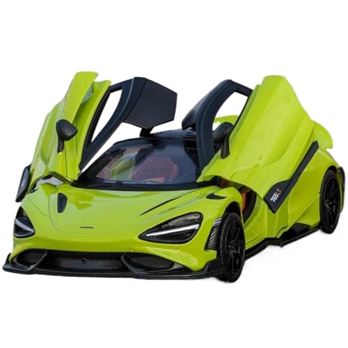 WHYMIRRJ Druckguss 1:24 für McLaren 765LT Leichtmetall-Legierung, Sport-Rennwagen-Modell, Fahrzeugdekoration, Sammlerstück, Ornamente, vorgefertigte Fahrzeuge, Modell (grün) von WHYMIRRJ