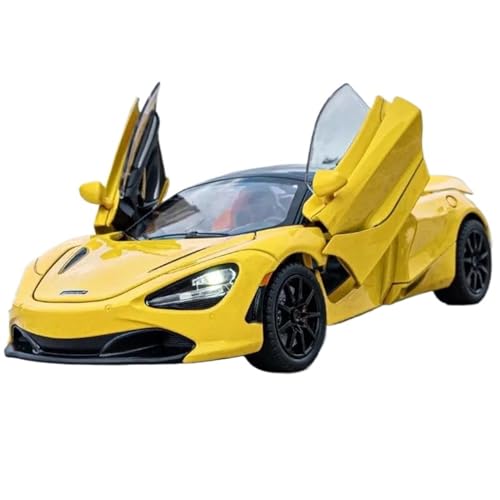 WHYMIRRJ 1:24 Für Pagani Zu Öffnende Türen Legierungsdruckguss-Automodell Maßstabmodellbausätze Sammler-Souvenirs Aus Metall(720S Yellow) von WHYMIRRJ