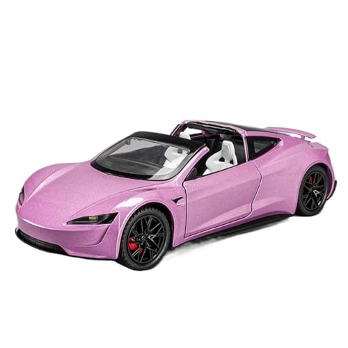 WHYMIRRJ Druckguss 1:24 für Teslas Model Y Model 3 Legierung Auto Modelle Simulation Maßstab Fahrzeug Modellbausätze Display mit Ladestapel Geschenk (Roadster Red 1) von WHYMIRRJ
