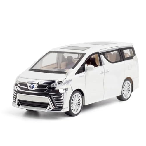 WHYMIRRJ Druckguss 1:24 für Toyota Vellfire MPV Maßstab Legierung Auto Modelle Öffnen Türen Sammlerstück Modell Dekorative Souvenirs Vorgefertigte Fahrzeuge Modell (Weiß) von WHYMIRRJ