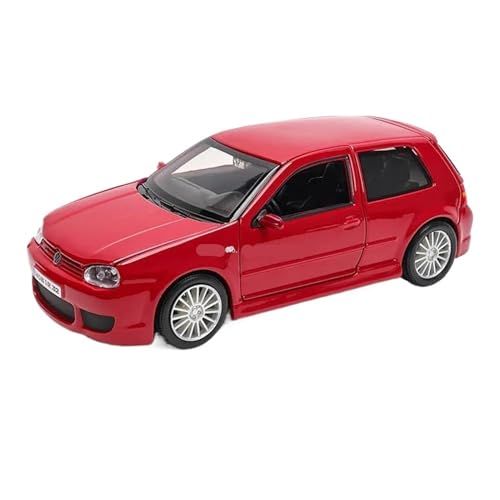 WHYMIRRJ 1:24 Für Volkswagen Golf R32 Antikes Auto Statisches Druckgussauto Sammlermodell Dekorative Souvenirs(Red) von WHYMIRRJ
