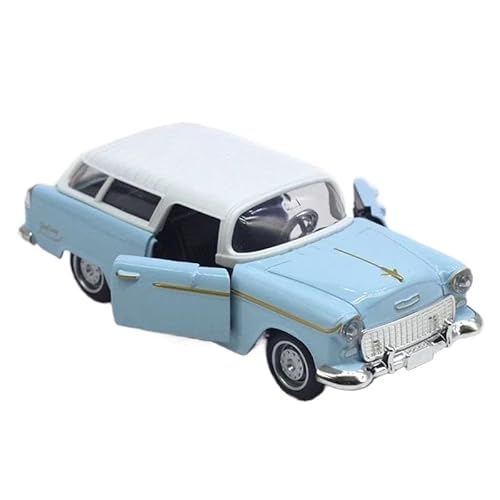 WHYMIRRJ Druckguss 1:32 Legierung Oldtimer-Modell Dekoration Pull-Back-Automodell Realistische Automodelle Sammlerstücke Aus Metall(Sky Blue) von WHYMIRRJ
