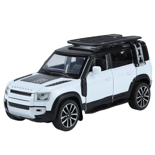 WHYMIRRJ Druckguss 1:32 for Range Rover Defender SUV Legierung Automodelle Maßstab Luxus Metall Fahrzeugmodell Display Ornamente Sammlung(White) von WHYMIRRJ