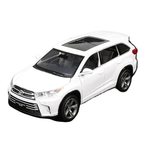 WHYMIRRJ Druckguss 1:32 for Toyota Highlander SUV Maßstab Legierung Automodelle Realistische Luxus Metall Fahrzeug Modell Sammlung Souvenirs(White) von WHYMIRRJ