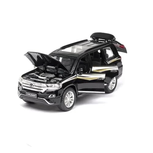 WHYMIRRJ Druckguss 1:32 for Toyota Land Cruiser Maßstab Legierung Automodelle Realistische Luxus Volltür Metall Fahrzeug Modell Display(Black) von WHYMIRRJ