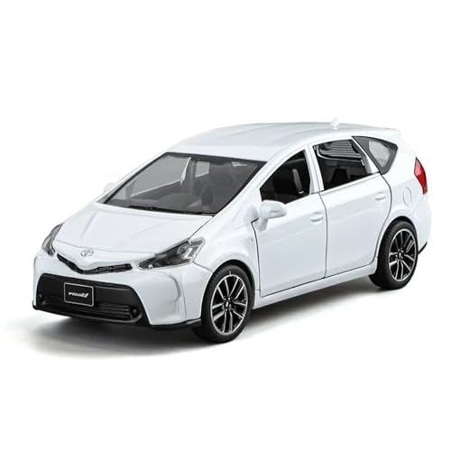 WHYMIRRJ Druckguss 1:32 for Toyota Prius SUV Maßstab Legierung Automodelle Realistische Luxus Metall Fahrzeug Modell Sammlung Souvenirs(White) von WHYMIRRJ