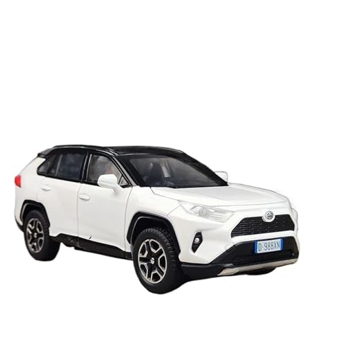 WHYMIRRJ Druckguss 1:32 for Toyota RAV4 SUV Legierung Automodelle Simulation Exquisite Maßstab Fahrzeugmodell Display Sammlung Souvenirs(White) von WHYMIRRJ