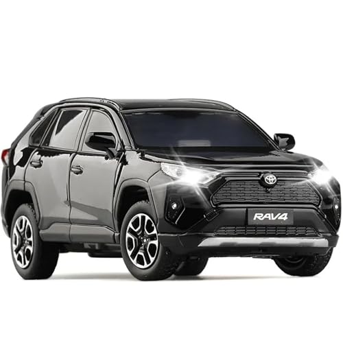 WHYMIRRJ Druckguss 1:32 for Toyota RAV4 SUV Maßstab Legierung Automodelle Realistische Vorgefertigte Metall Fahrzeug Modell Display Sammlung(Black) von WHYMIRRJ