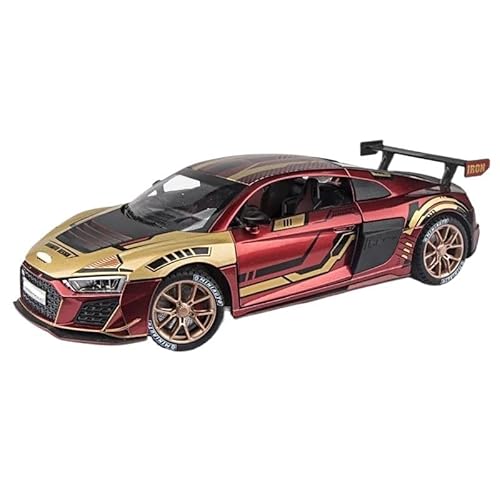 WHYMIRRJ 1:32 Für Audi R8 Maßstab Druckguss-Legierung Automodelle Zu Öffnende Türen Fahrzeug Display Sammlung Ornamente Souvenirs(Red) von WHYMIRRJ