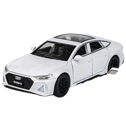 WHYMIRRJ Druckguss 1:32 für Audi RS7 Coupé Maßstab Druckgusslegierung Automodelle öffnen Türen Fahrzeugmodell Souvenirs Sammlung Geschenk (weiß) von WHYMIRRJ