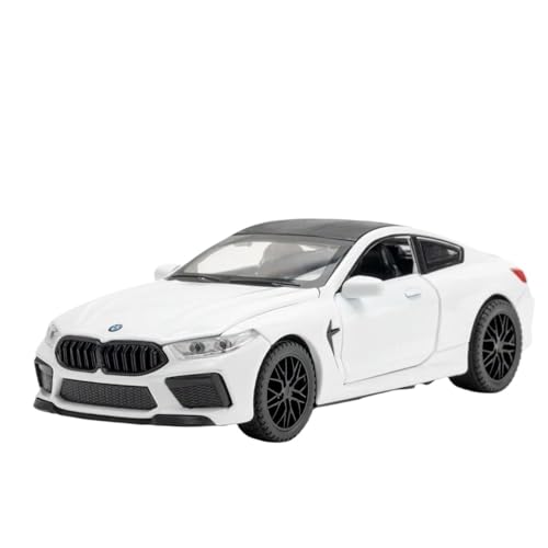 WHYMIRRJ Druckguss 1:32 für BMW M8 Maßstab Druckgusslegierung Automodelle zu öffnende Türen, Fahrzeug-Display, Sammlung, Ornamente, Souvenirs (weiß) von WHYMIRRJ