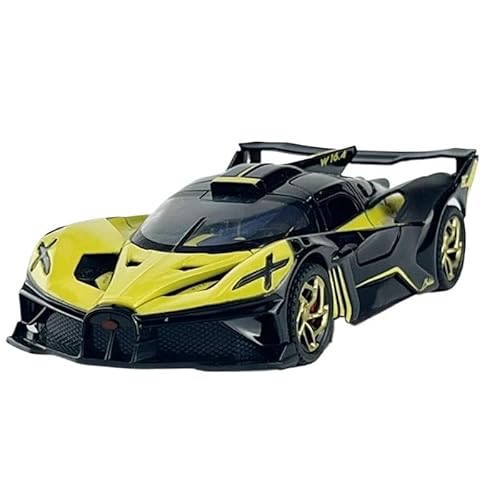 WHYMIRRJ Druckguss 1:32 für Bugatti Bolide Legierung Sportwagen Modellmaßstab Luxusfahrzeug Modellbausätze Display Sammlung Souvenirs Geschenk (Gelb) von WHYMIRRJ