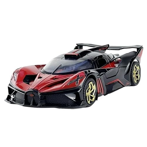 WHYMIRRJ Druckguss 1:32 für Bugatti Bolide Legierung Sportwagen Modellmaßstab Luxusfahrzeug Modellbausätze Display Sammlung Souvenirs Geschenk (rot) von WHYMIRRJ