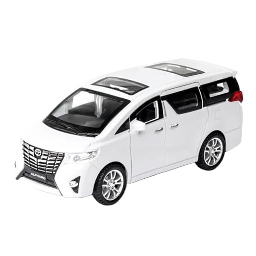 WHYMIRRJ Druckguss 1:32 für Toyotas MPV Scale Alloy Car Models Realistic Luxury Metal Vehicle Model Collection Souvenirs(White) von WHYMIRRJ